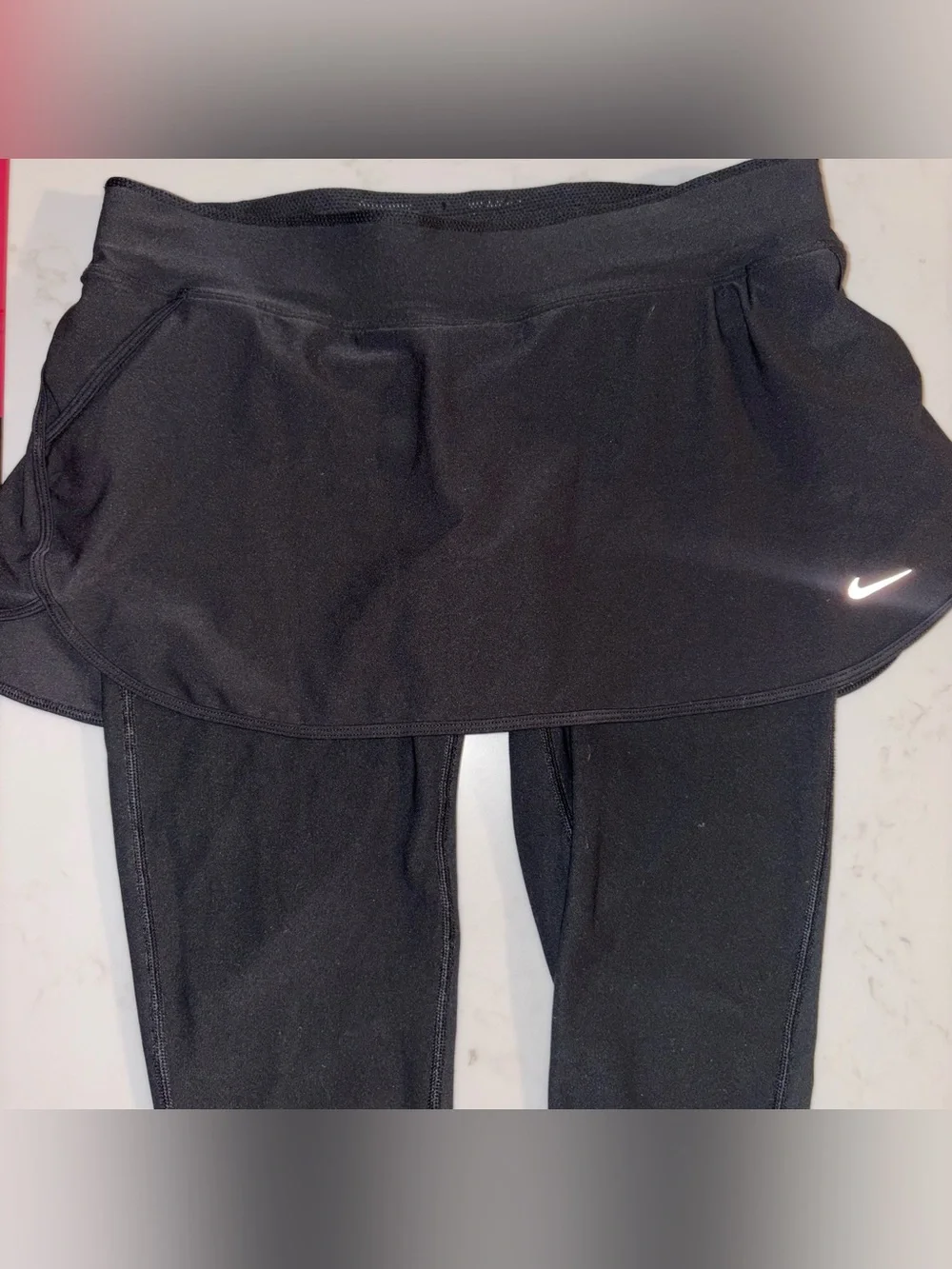Nike Dri-FIT Black Skirted Capri Leggings